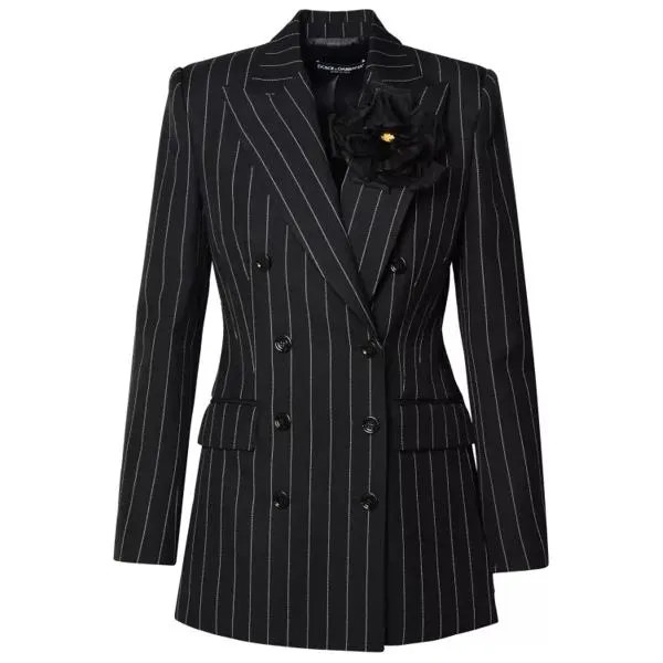 Куртка black virgin wool blazer Dolce&Gabbana, черный