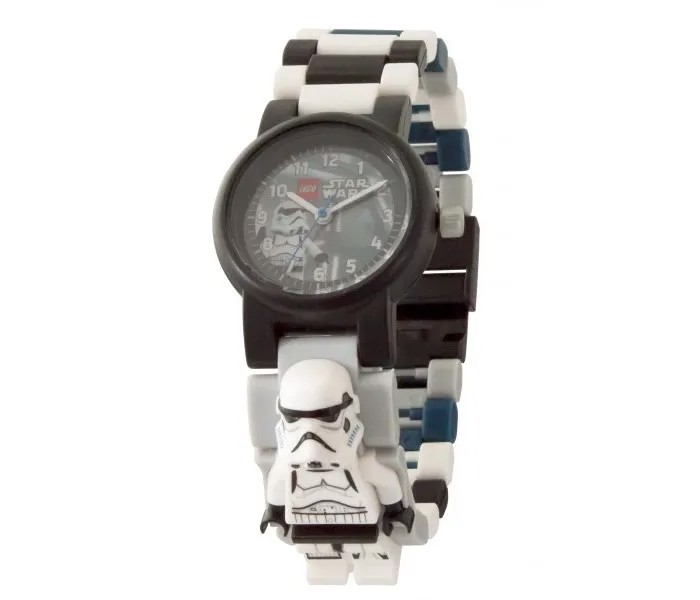 Часы Lego Star Wars наручные с минифигурой Stormtrooper на ремешке