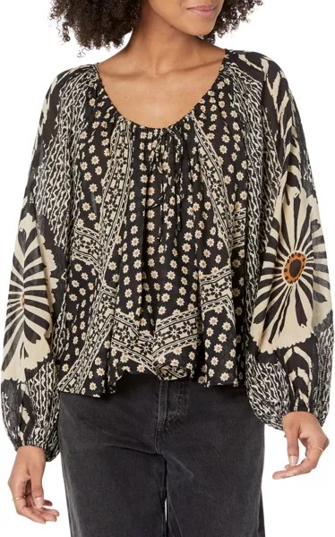 Пуловер Free People Elena Printed, цвет Black Combo