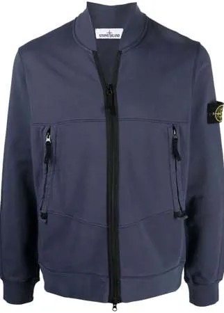 Stone Island бомбер с нашивкой-логотипом