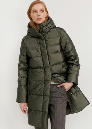 Пуховик-пальто женский Finn Flare W20-32002 зеленый XS