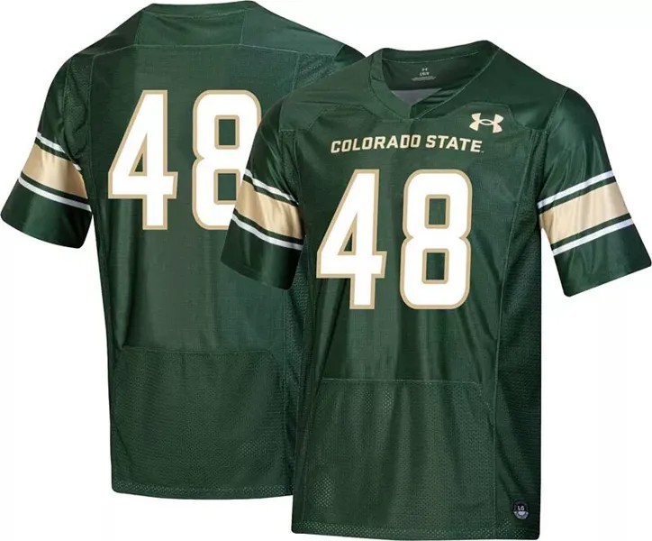 Мужская зеленая реплика футбольной майки Under Armour Colorado State Rams