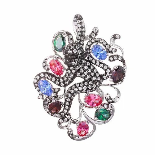 Подвеска ELEMENT47, серебро, 925 проба, фианит