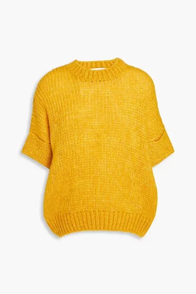 Вышитый вязаный свитер Tory Burch, цвет Marigold