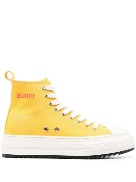 Dsquared2 высокие кеды Berlin на платформе, желтый