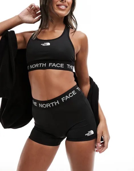Черные суперкороткие шорты с логотипом The North Face Tech