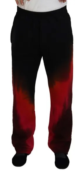Брюки DSQUARED2 Черные, красные, хлопковые повседневные брюки с логотипом IT48/W34/M 570 долларов США