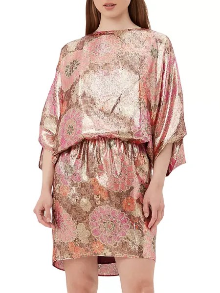 Мини-платье Manhattan из шелковой смеси с цветочным принтом Trina Turk, мультиколор