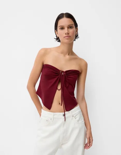 Топ бандо Bershka, красный
