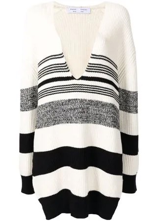 Proenza Schouler White Label джемпер в горизонтальную полоску с V-образным вырезом