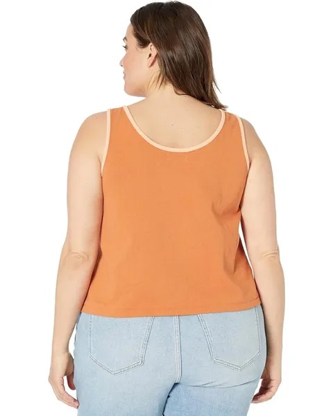 Топ Madewell Ringer Boxy-Crop Tank Top, цвет Mulled Cider