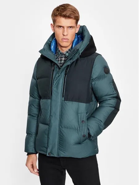 Пуховик стандартного кроя Woolrich, синий