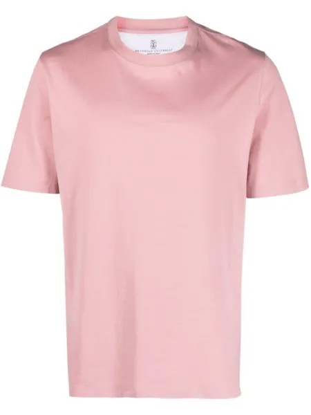 Brunello Cucinelli футболка с круглым вырезом, розовый