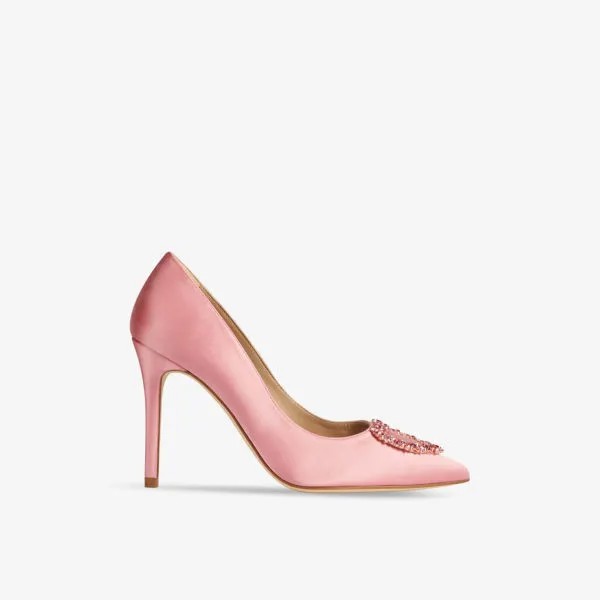 Атласные туфли luella с брошью в форме сердца Lk Bennett, розовый