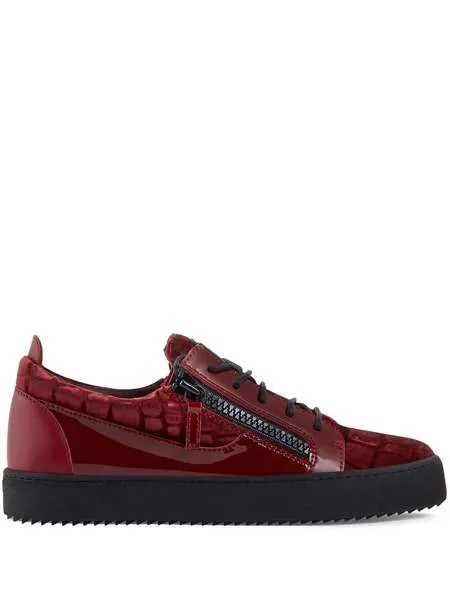 Giuseppe Zanotti кеды Frankie с тиснением под кожу крокодила