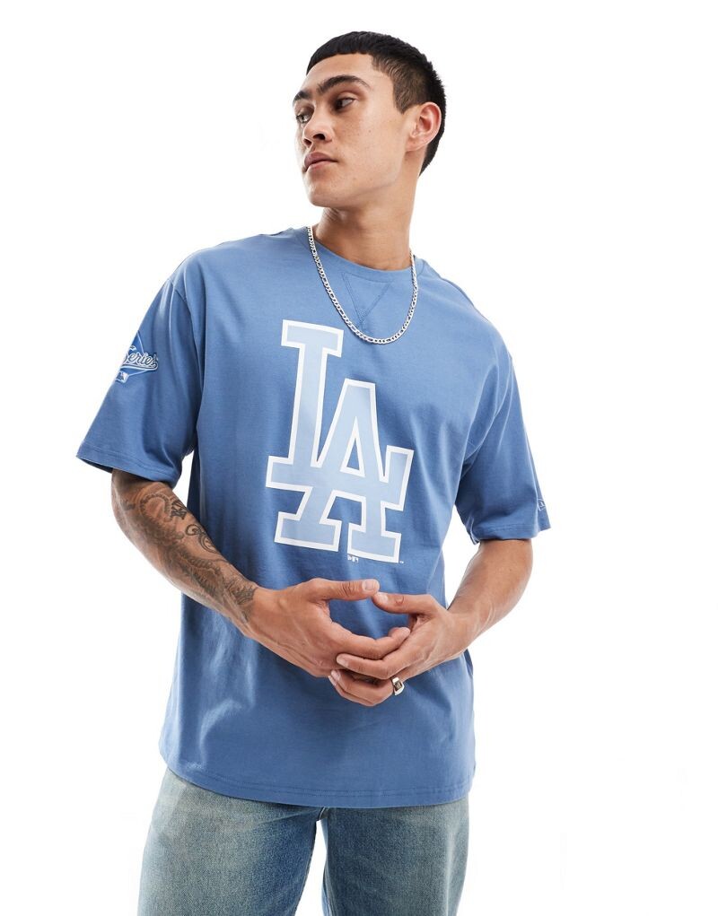 Синяя футболка с логотипом New Era Los Angeles