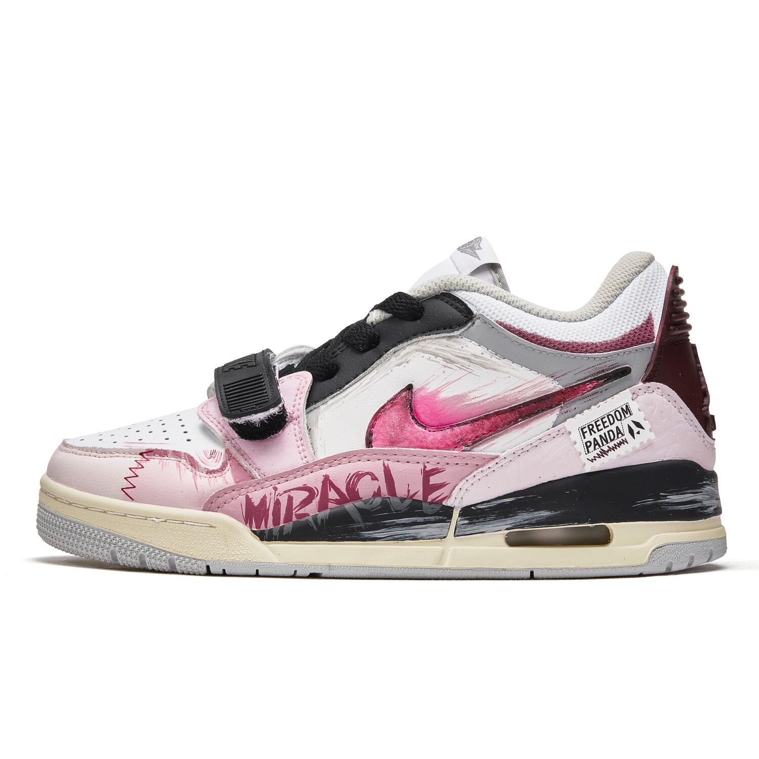 Кроссовки Jordan Legacy 312 Vintage Basketball Shoes Women's Low-top Black/pink, черный/розовый