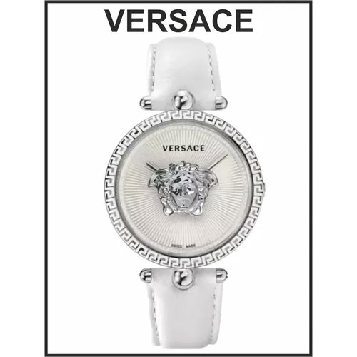 Наручные часы Versace Женские наручные часы Versace белые кожаные кварцевые оригинальные, белый