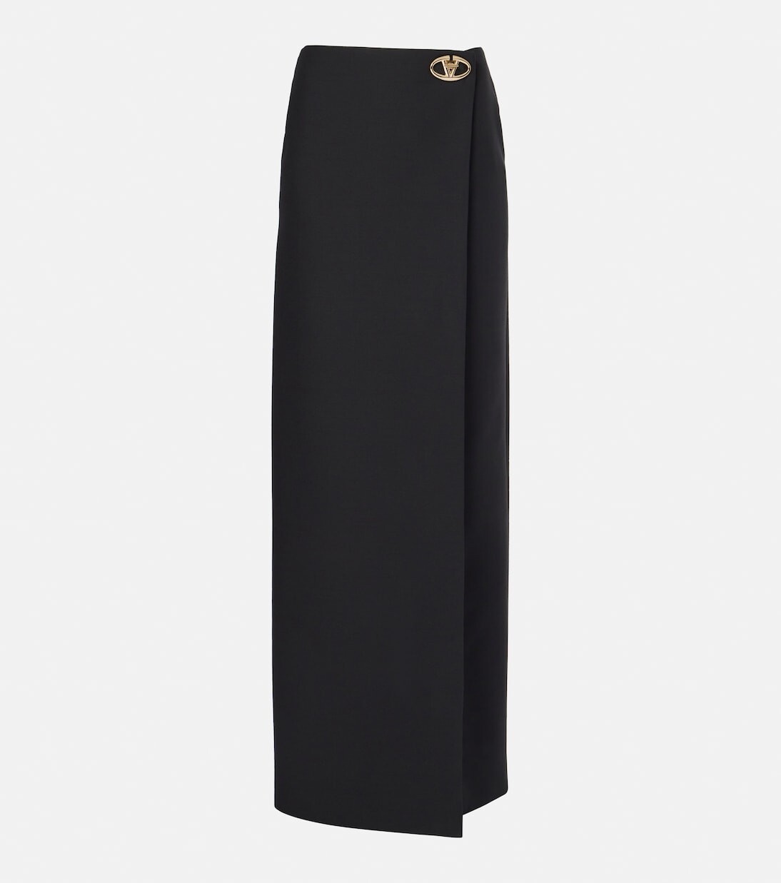 Юбка макси Crepe Couture Valentino, черный