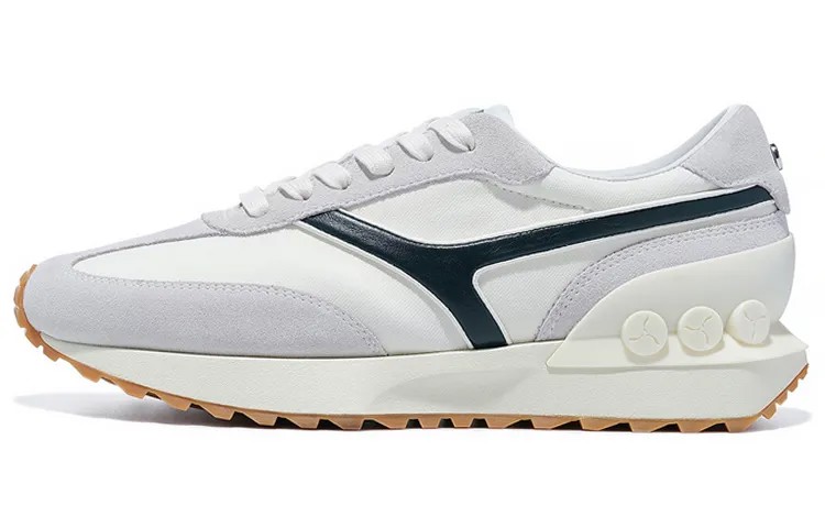 Кроссовки LI-NING 1990 Zhengrong Lifestyle Shoes Women's Low-top Green, белый/зеленый