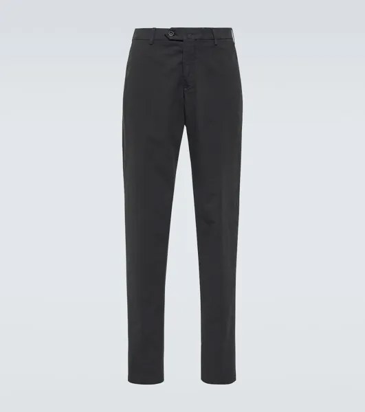 Брюки Panta Flat из смесового хлопка Loro Piana, серый