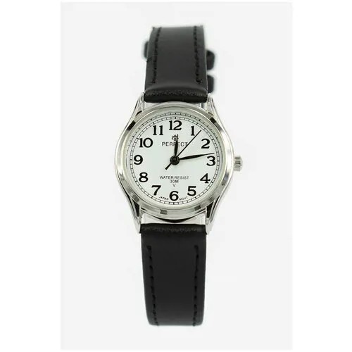 Perfect часы наручные, кварцевые, на батарейке, женские, металлический корпус, кожаный ремень, металлический браслет, с японским механизмом LX017-009-1