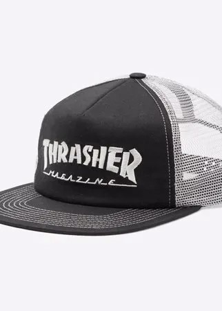 Кепка THRASHER Flame Logo Emb Mesh Cap Black/Grey 2021