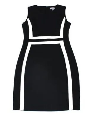 Женское платье без рукавов Calvin Klein, черно-белое, 8 лет