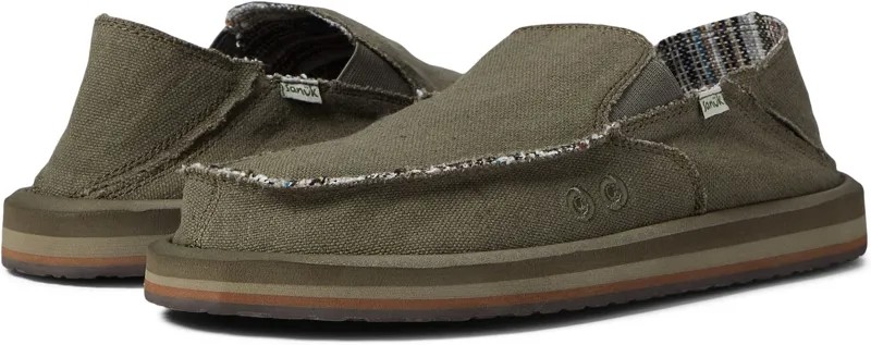 Кроссовки Vagabond Sidewalk Surfer ST Hemp Sanuk, цвет Army