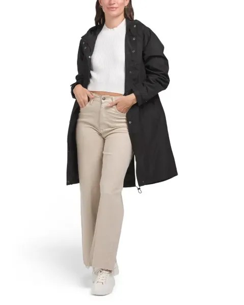Двубортный тренч Missy с поясом Anne Klein, черный