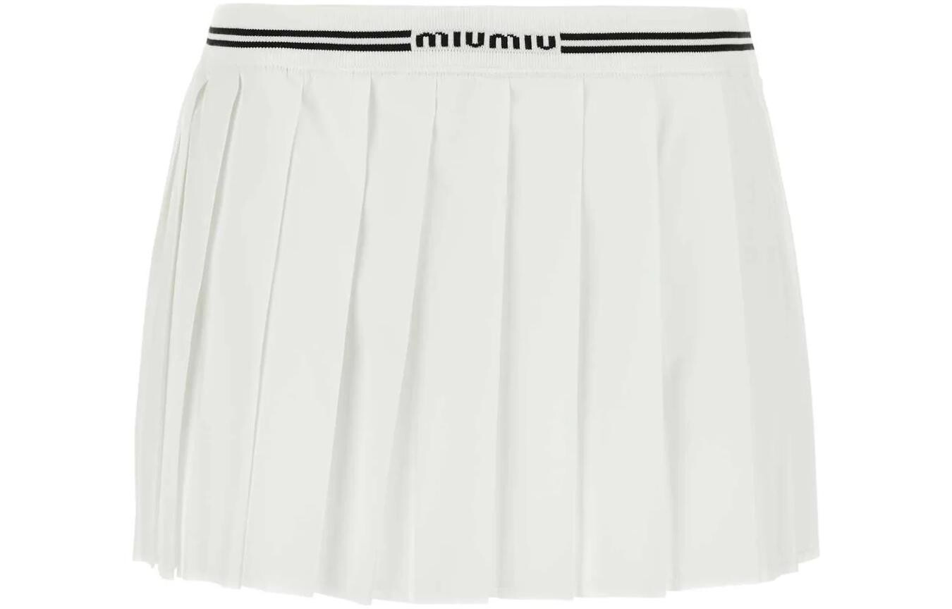Юбка повседневная женская белая Miu Miu
