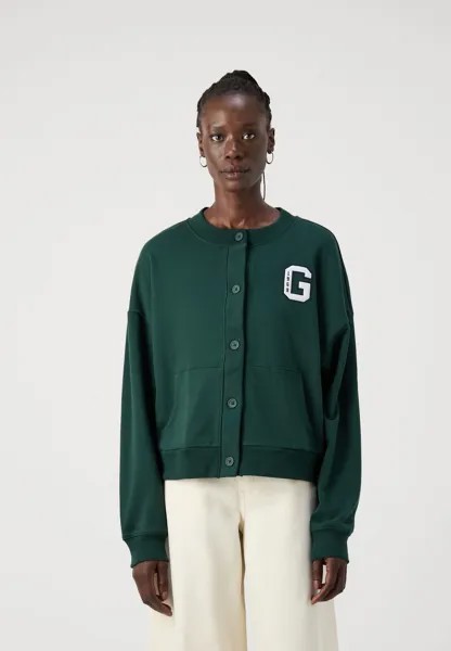 Свитер на молнии LOGO CREW CARDIGAN GAP, черный