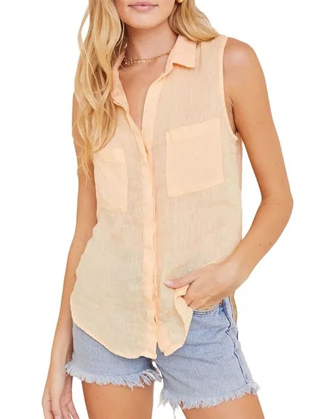 Рубашка bella dahl Sleeveless Hipster, цвет Apricot Cream