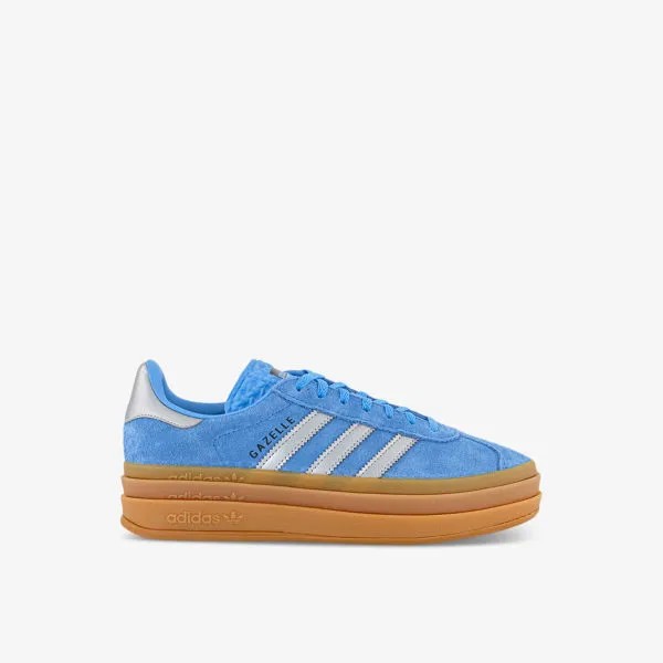 Низкие замшевые кроссовки Gazelle с ярким логотипом Adidas, синий
