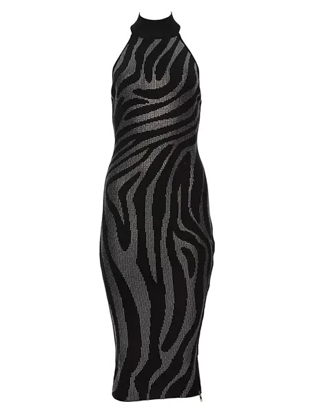 Платье Кейсли Retrofête, цвет black silver zebra