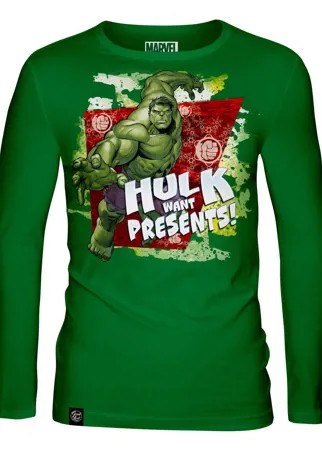 Лонгслив мужской X-mas Hulk Good Loot зеленый S