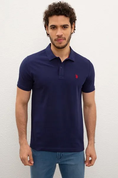 Футболка-поло мужская G081GL0110GTP04IY020 U.S. POLO Assn. синяя S