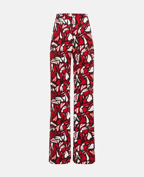 Шелковые брюки Diane von Furstenberg, красный