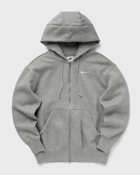 Худи Nike Wmns Phoenix Fleece Oversized Full-Zip Hoodie, цвет dk grey heather/sail