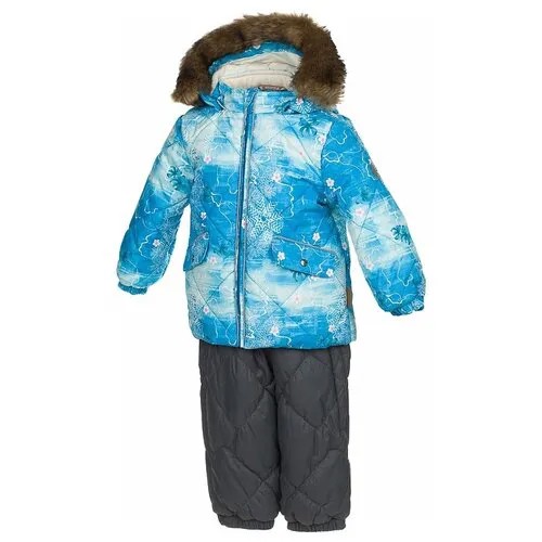 Комплект куртка и полукомбинезон для девочки Huppa, рост 80, возраст 12 месяцев, цвет голубой
