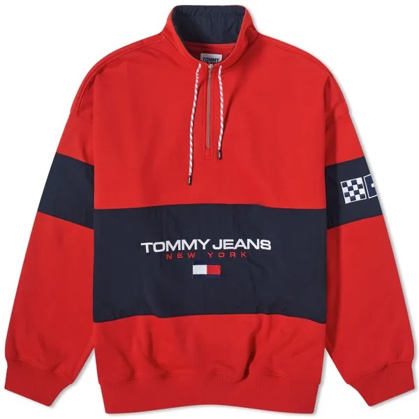 Свитер Tommy Jeans Half Zip, цвет Red
