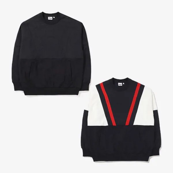 [Fila]Slit/Mixed Color/Sweatshirt