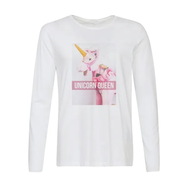 Лонгслив CoolPodarok Unicorn queen. Королева Единорогов