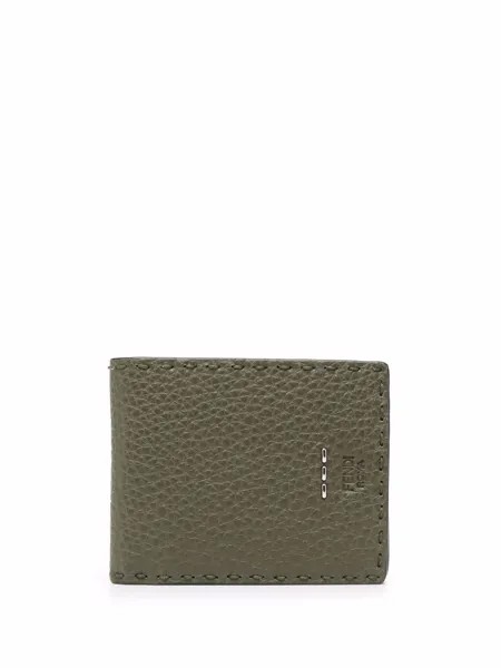 Fendi бумажник в стиле колор-блок с декоративной строчкой