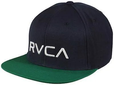 Кепка Snapback из твила RVCA — темно-синий/зеленый — новинка