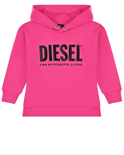 Толстовка-худи цвета фуксии Diesel детская