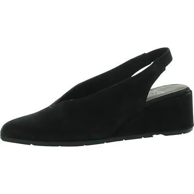 Женские черные кожаные туфли на танкетке Eileen Fisher 7 Medium (B,M) BHFO 1939