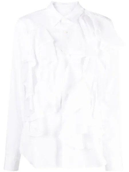 Comme Des Garçons Comme Des Garçons рубашка с оборками, белый