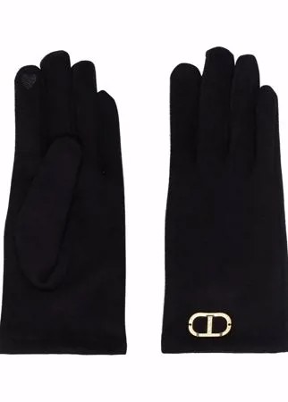 TWINSET декорированные перчатки с логотипом