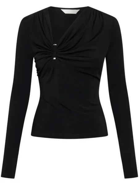 Dion Lee футболка со сборками, черный